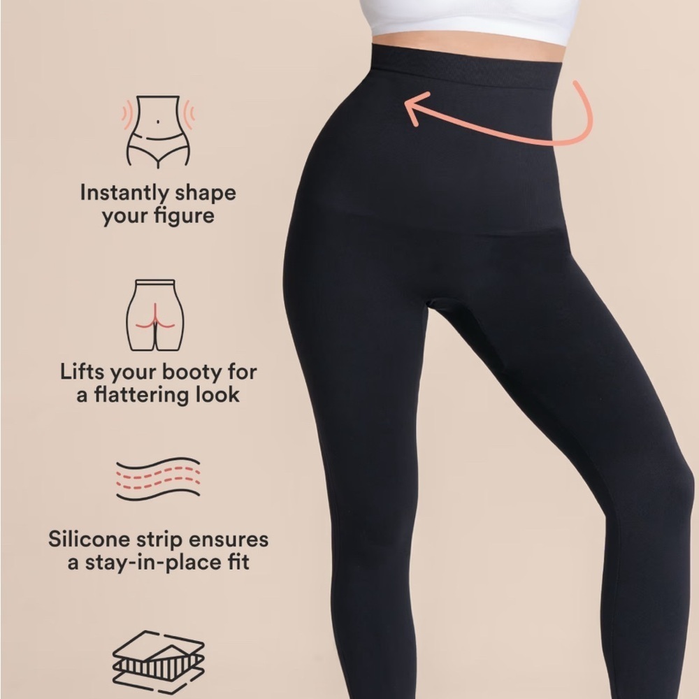 NWT Shapermint essentials, High Waisted Shaping Leggings, Black